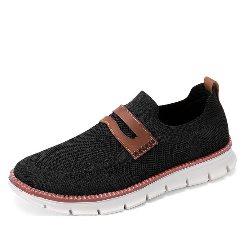 Versatile Fly-woven Shoes Fashion Casual Shoes Summer New One-pedal Lazy Men's Shoes Comfortable Large Size Loafers