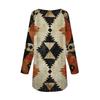 Women's Fashion Casual Long Sleeve  Print Round Neck Pullover Top Blouse