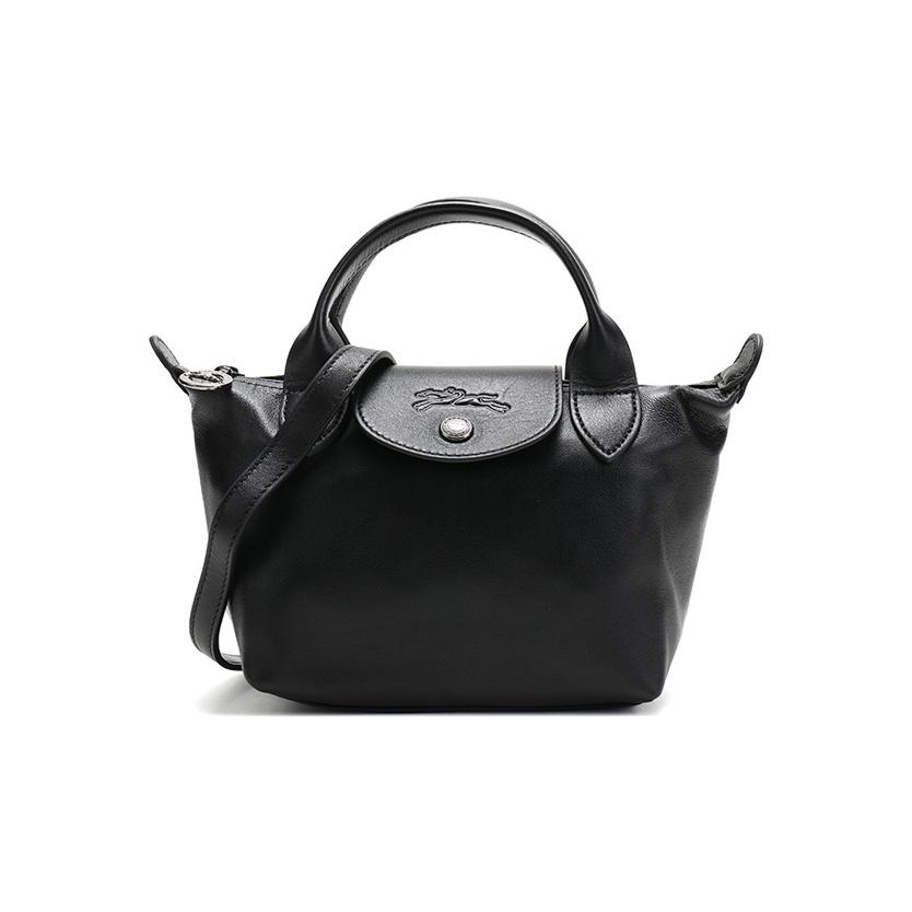 

Longchamp Le Pliage Cuir 17 Сумка-пельмень зі шкіри ягняти Міні Жіночі Сумки Чорний 1500757001 Basic Set (Bag+Dust Bag)