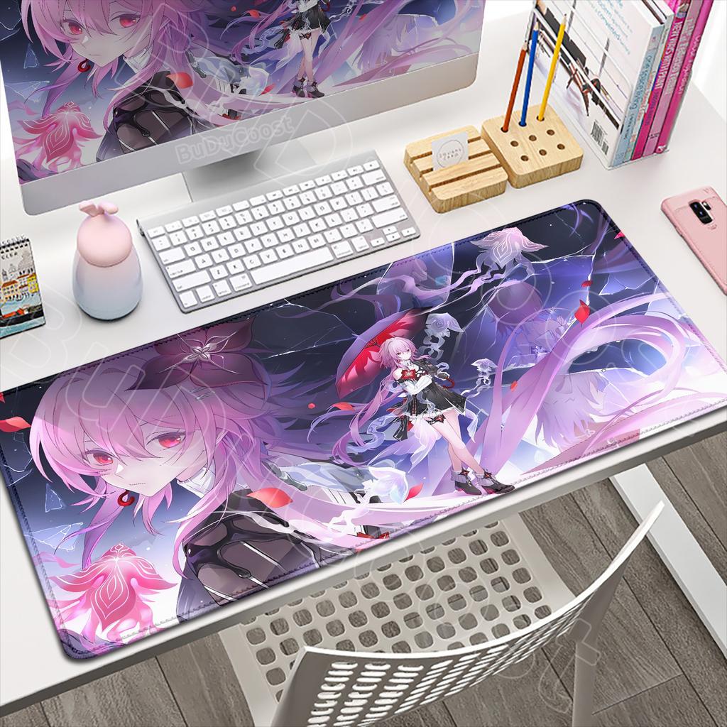 Anime Amphoreus Mouse Pad Gaming Honkai Star Rail Chrysos Heir Desk Mat Computer Accessories Mousepad Stitch Edge Keyboard Mat