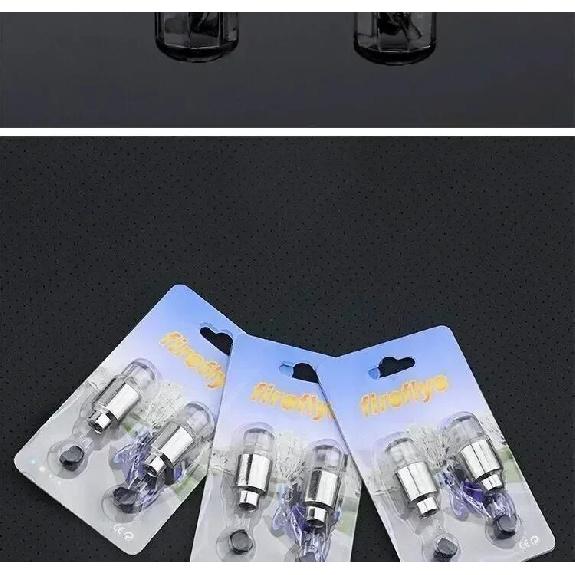 2/4PCS Colorful LED Wheel Valve Lights Motorcycles Bicycles Car Wheel Tire Valve Caps Universal Dustproof Bicycle Valve Cover Valve Stems 1