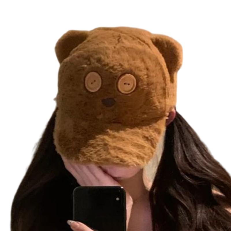 

Soft Plush Baseball Cap With Adorable Bear Button Design For Kids And Adults Comfortable Unisex Outdoor Hat 1 верблюд