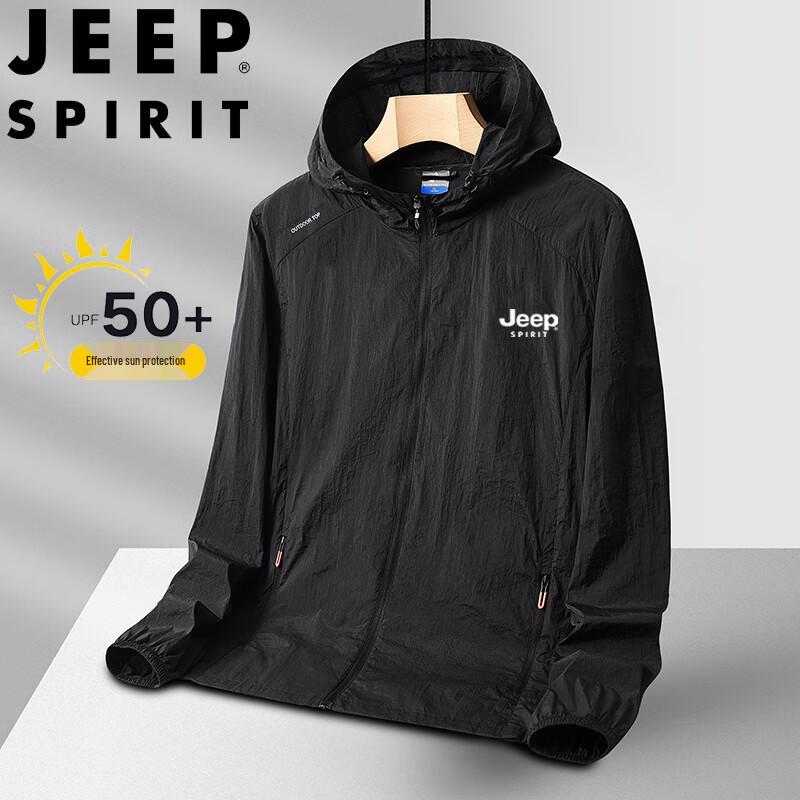 JEEP SPIRIT Men's Quick-Dry UV Protection Hooded Jacket
