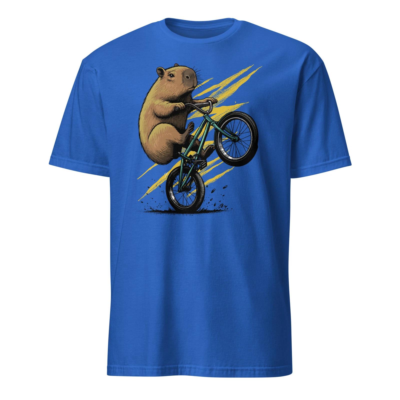Capybara Shirt Bicycle Rodent Funny Biking Cycling Capybara T-Shirt Size S-3XL 3XL