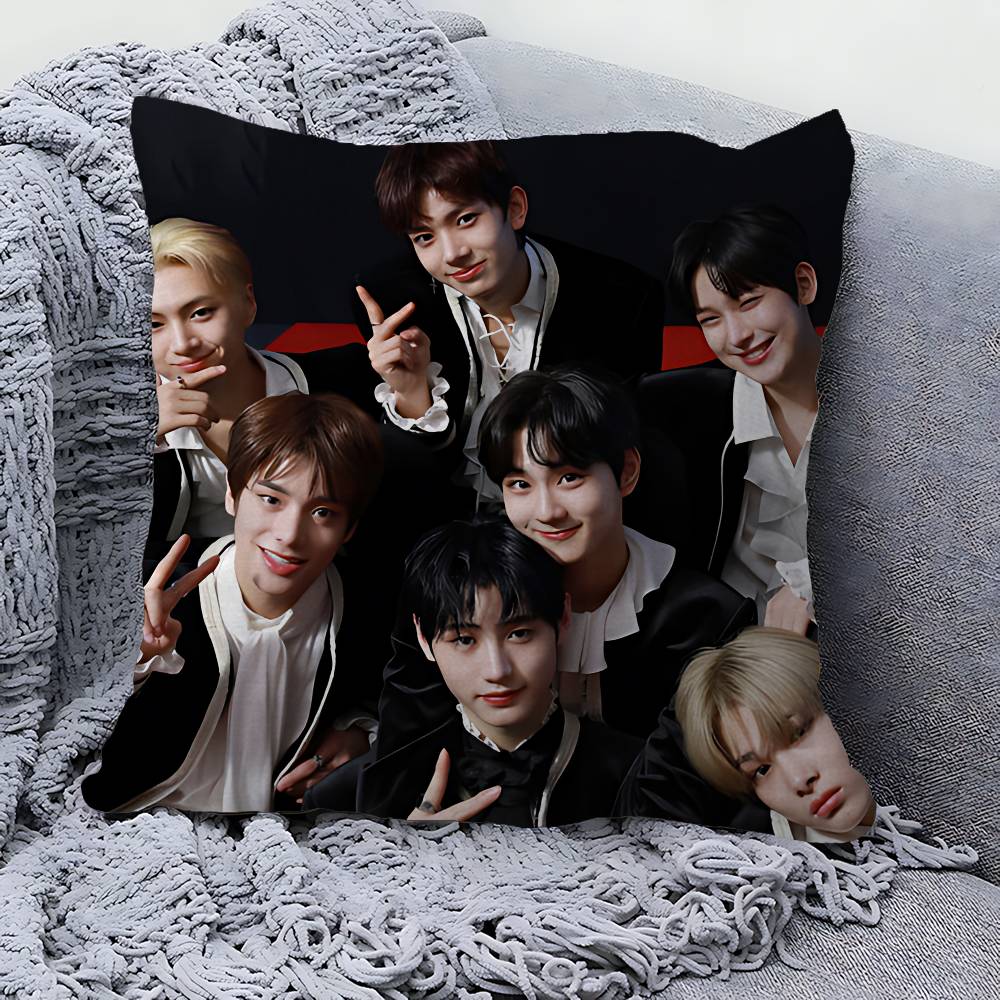 Korea Boy Band E-ENHYPENES Pillow Cushion Cover Pillowcase Living Room Sofa Home Decor Customized