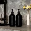 1Pcs 300/500ML Soap Dispenser Matte Black Liquid Pump Bottle  for Bathroom Supplies Hotel