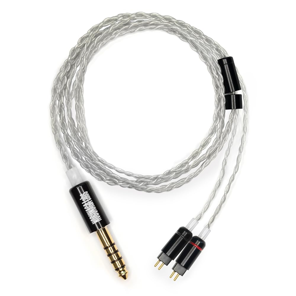 NOBUNAGA Labs 70cm OFC Wire for Custom IEM Entry-level CEPHALUS-Light Recable, 4-core Tin-plated [4.4mm / 2-pin] NLE-CPH-70