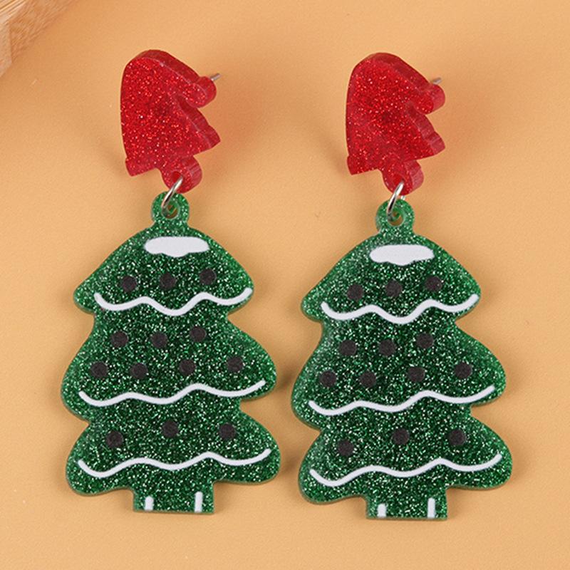 Christmas Series Popular Funny Red Cap Cute Sweater Snowman Pants Drop Earrings for Women unique design Jewelry Present