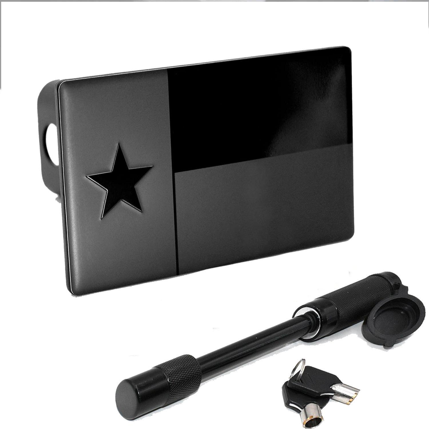 

Металлический 3D колпак для фаркопа с флагом штата Техас и защитной крышкой with Silver Trailer Lock + Valve Caps