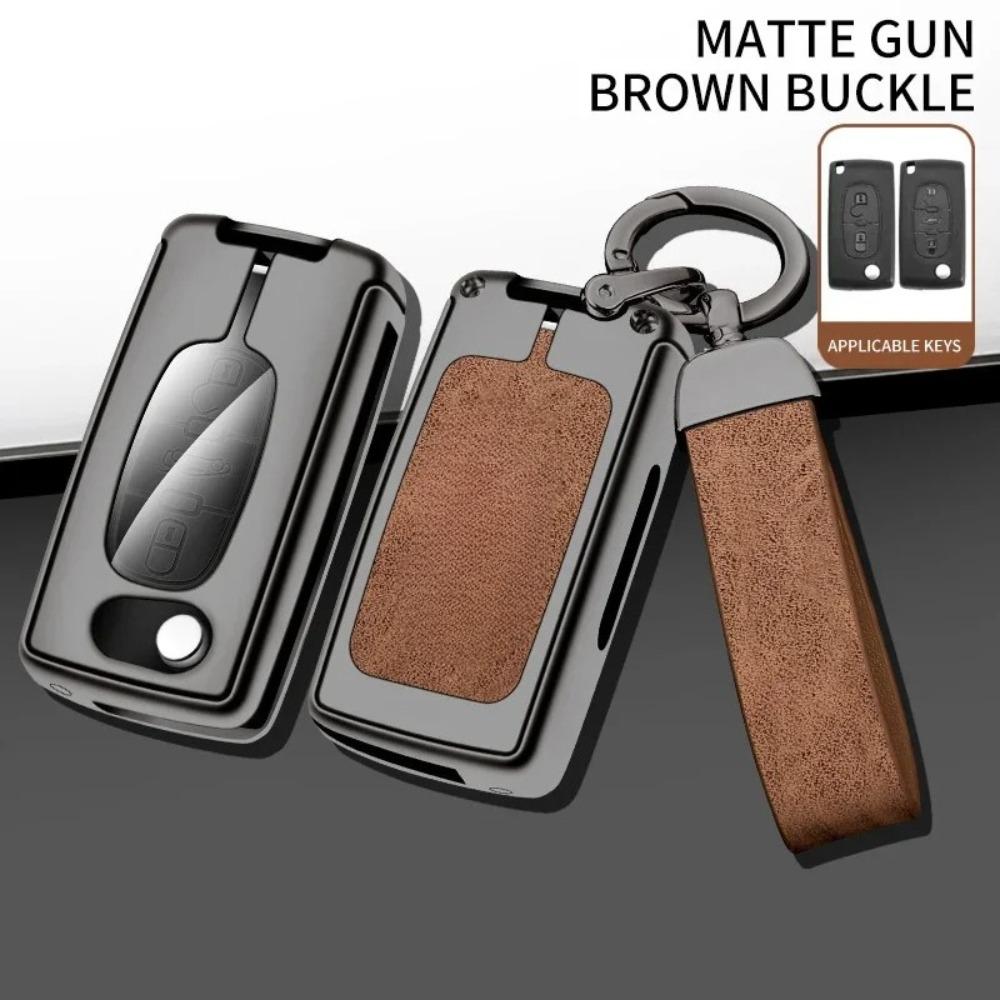 Car TPU Zinc Alloy Key Case Bag for Peugeot RCZ GT Line Coupe Car Key Chain Car Metal Key Shell Interior Decoration Accessories