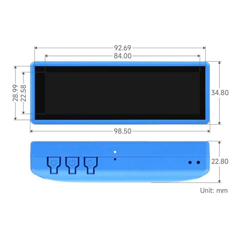 ABUO-ESP32-S3 N16R8 Development Board For Deepseek Xiaozhi AI Chat Robot Box With 3.49" LCD Touchscreen Wi-Fi BLE 5 Support
