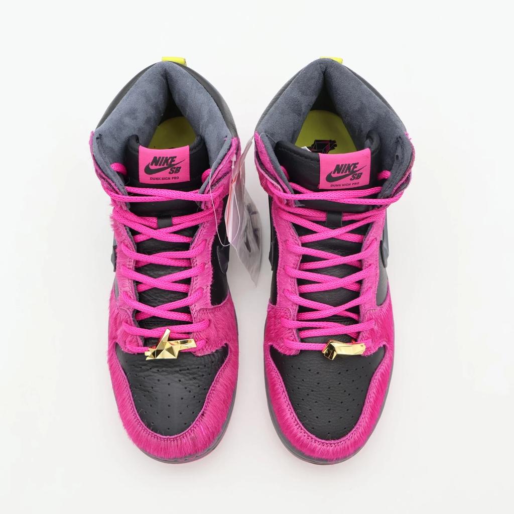 DX4356-600 Run The Jewels Nike SB Dunk High Active Pink Black Fuchsia (Men's)