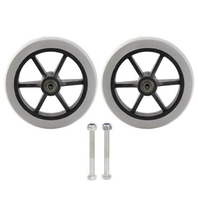 2pcs 6inch Wheelchair Front Wheel PU Universal Wear Resistant Prevent Slip Wheelchair Replacement