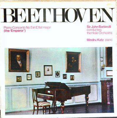 LP-skiva SIR JOHN BARBIROLLI DIRIGERAR - Beethoven - Pianokonsert nr. 5 I GSGC14044 Pye Golden Guin UK Klassisk Använd