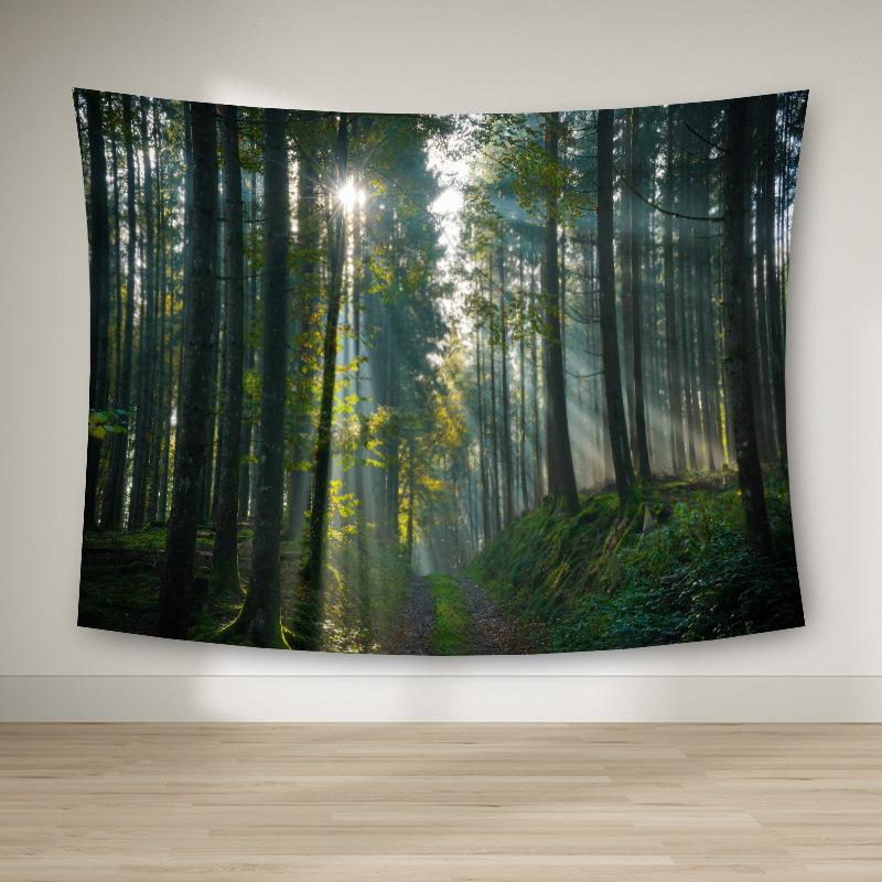 Natur Wald Tapisserie Hause Dekoration Hintergrund Wand Tuch Landschaft HD Natur Hängen Tuch Wohnzimmer Schlafzimmer