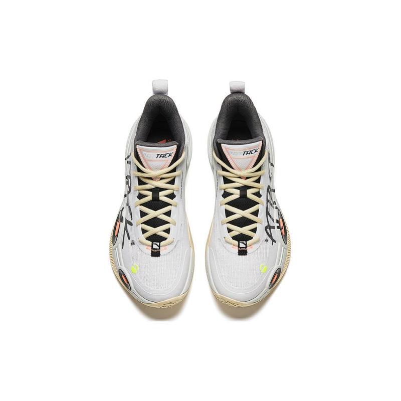 Anta Raid 1 Low top Basketball Shoes Men's White Gray Green Sneakers 112421109-1