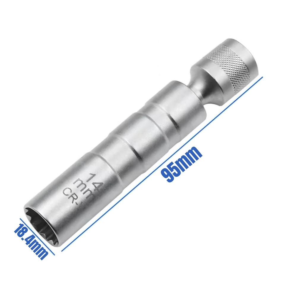 

2PCS Spark Plug Removal Tool 14mm16mm Spark Plug Socket Wrench Adapter with Magnetic Socket Thin Wall 3/8 Drive Car Repair Too