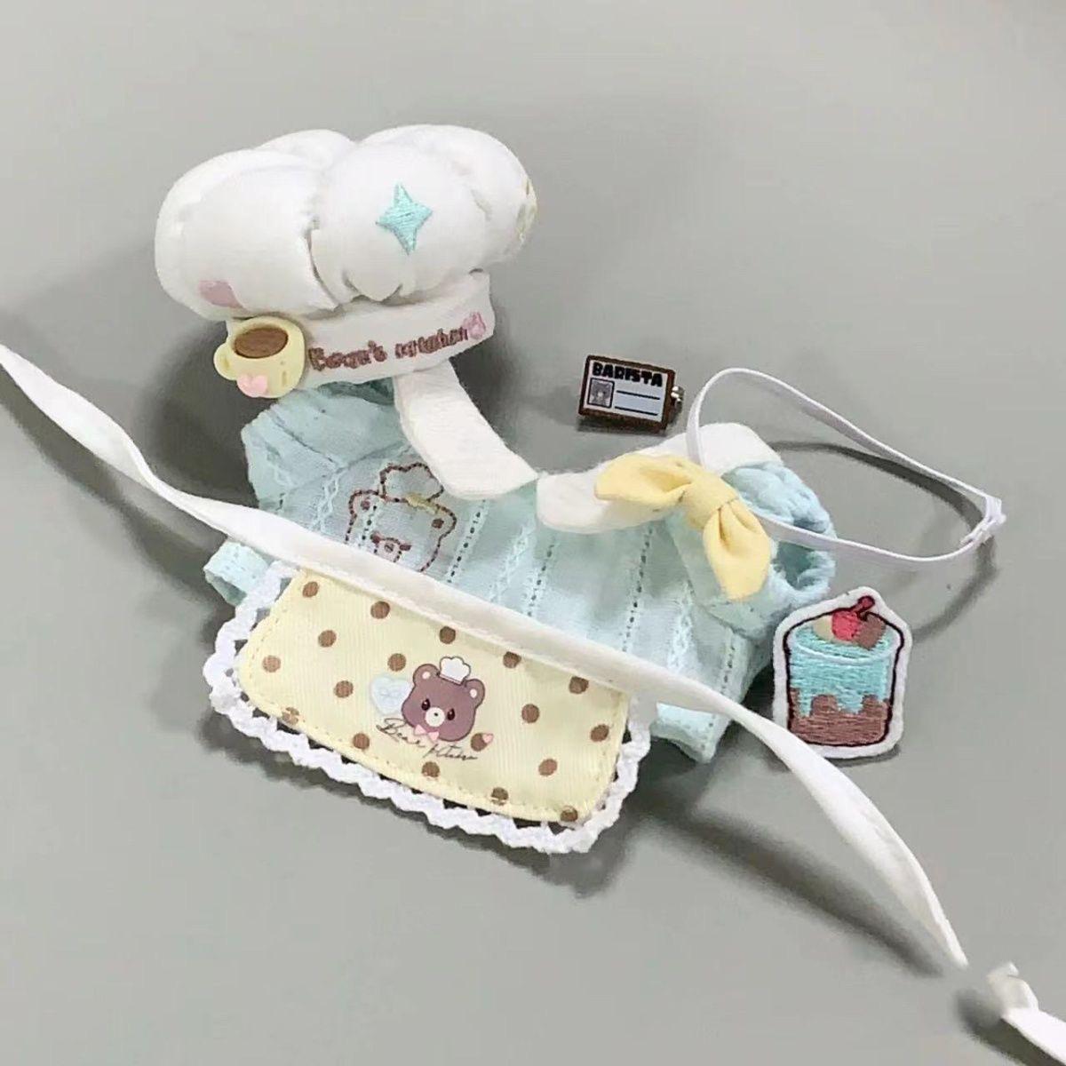 

10cm Cute Sea Star Thin And Delicate Flavor Little Bear Kitchen Cotton Doll Clothes Doll Pendants Or Ornaments