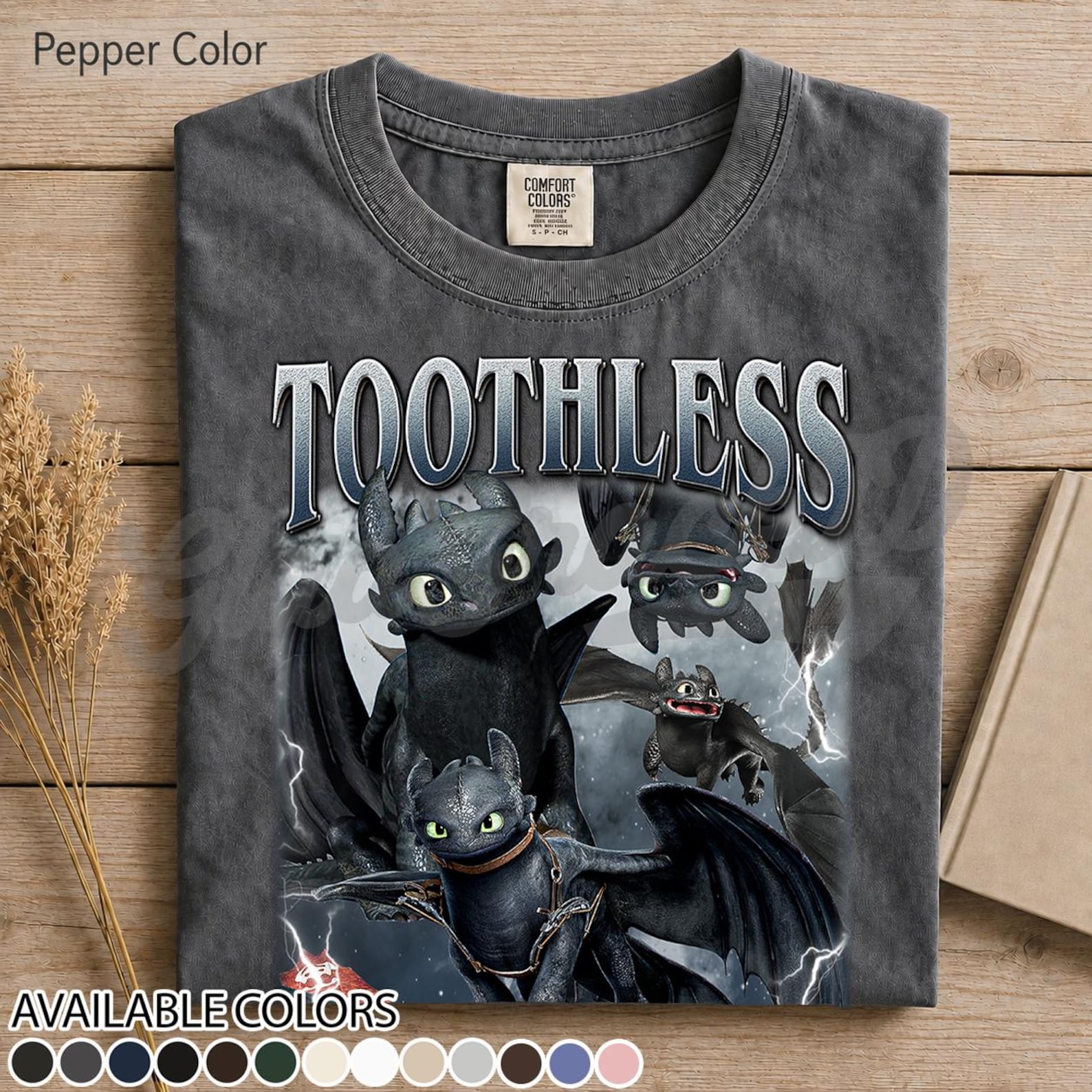 Toothless How to Train Your Dragon Graphic Tee – Night Fury Dragon T-Shirt – DreamWorks Animation Merch – Gift for Fantasy Fan, Pet Lover FD L