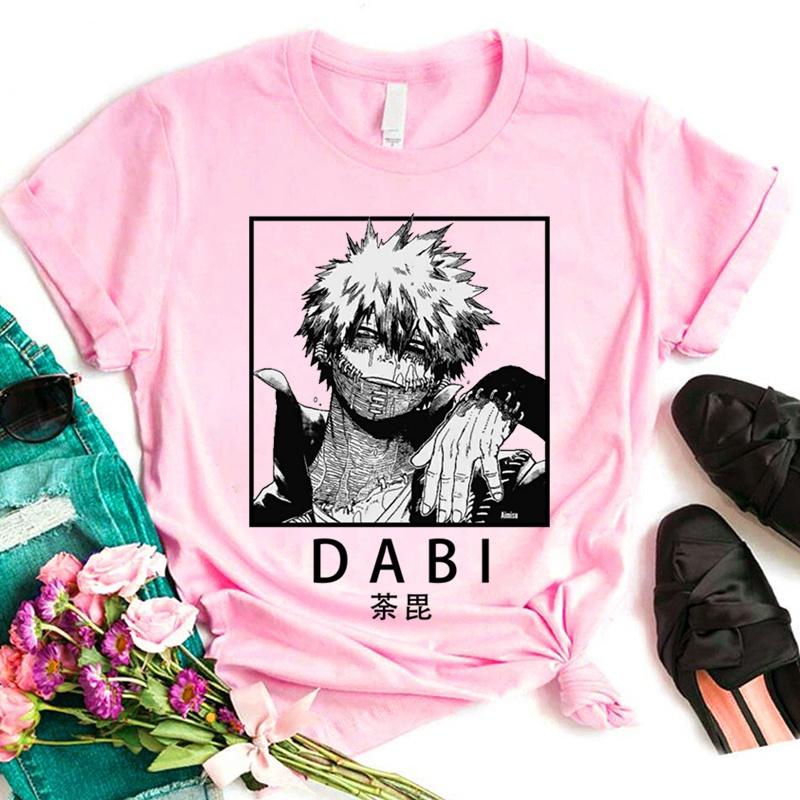 Anime T-shirt Cool Dabi Print T Shirt Fashion Personality Tee Summer Casual Round Neck Short Sleeve Shirt