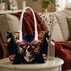 Colorful Skull Butterfly Printed Casual Fashion Women's Daily Large Capacity Tote Bag