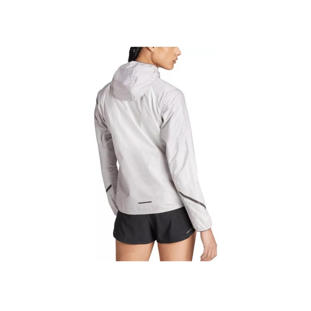 Adidas Letter Hooded Zip Casual Long Sleeve Jacket Women Jacket Light-Purple IK5697