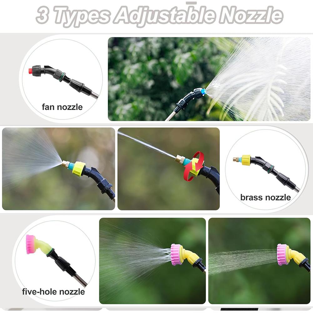 5L Electric Backpack Sprayer Garden Water Sprayer Shoulder Pesticide Sprayer 1500mAh Battery Lawn Sprinkler for Planter Watering