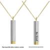 Stainless Steel 3D Bar Pendant Clavicle Chain