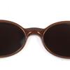 Excellent Cartier sunglasses 2C decor logo engraved oval shape Clear Brown Silver men Used