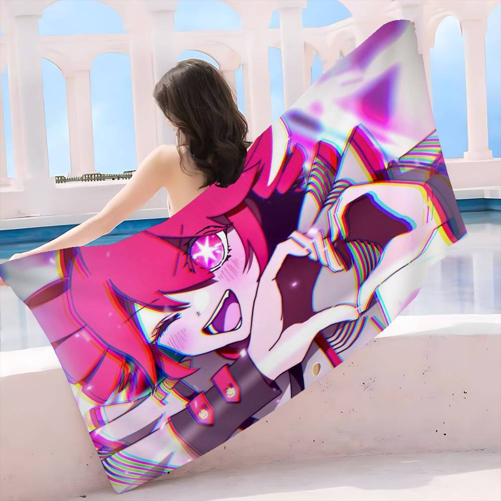 Popular Singer Kasanes Teto Anime Beach Swimming Towel Soft Absorbent Washcloth Children's Gifts for Kids Travel Camping Gym