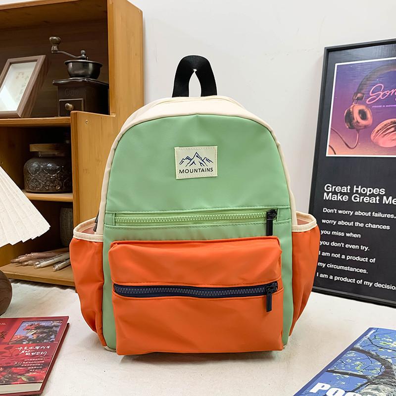 Backpack School Kids With Padded Straps And Color Block Design For Daily Use