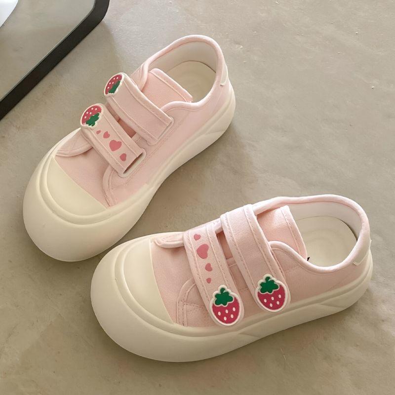 

2025 spring girl niche design milk fufu little white shoes women s summer thin thick-soled canvas shoes versatile noodles 40 рожевий