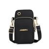 Mobile Phone Bag Women's Crossbody Mini Bags Fashion Solid Color Coin Bag Neck Hanging Shoulder Bag 3 Layer Wallet