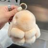 Korean Cute Rex Rabbit Hair Doll Bunny Car Keychain Pendant Mini Bag Plush Dead Pendant Rabbit