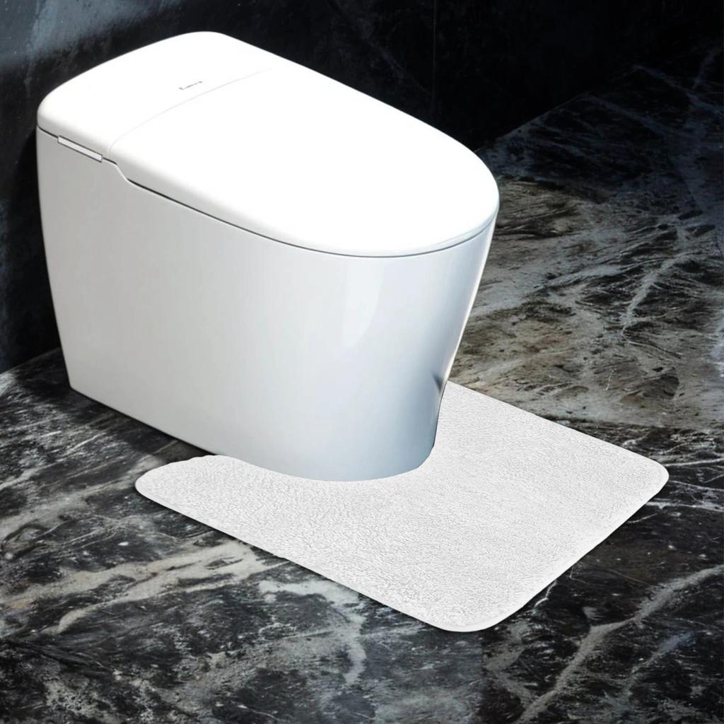 Toilet Rugs U Shaped Washable Bath Rugs For Bathroom Non Sliping Extra Soft And Absorbent Microfiber Bath Plush Comfortable Bath Rugs