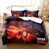 3D Print Game Mass Effec Bedding Set Boys Girls Twin Queen King Size Duvet Cover Pillowcase Bed boys Adult Home Textileextile