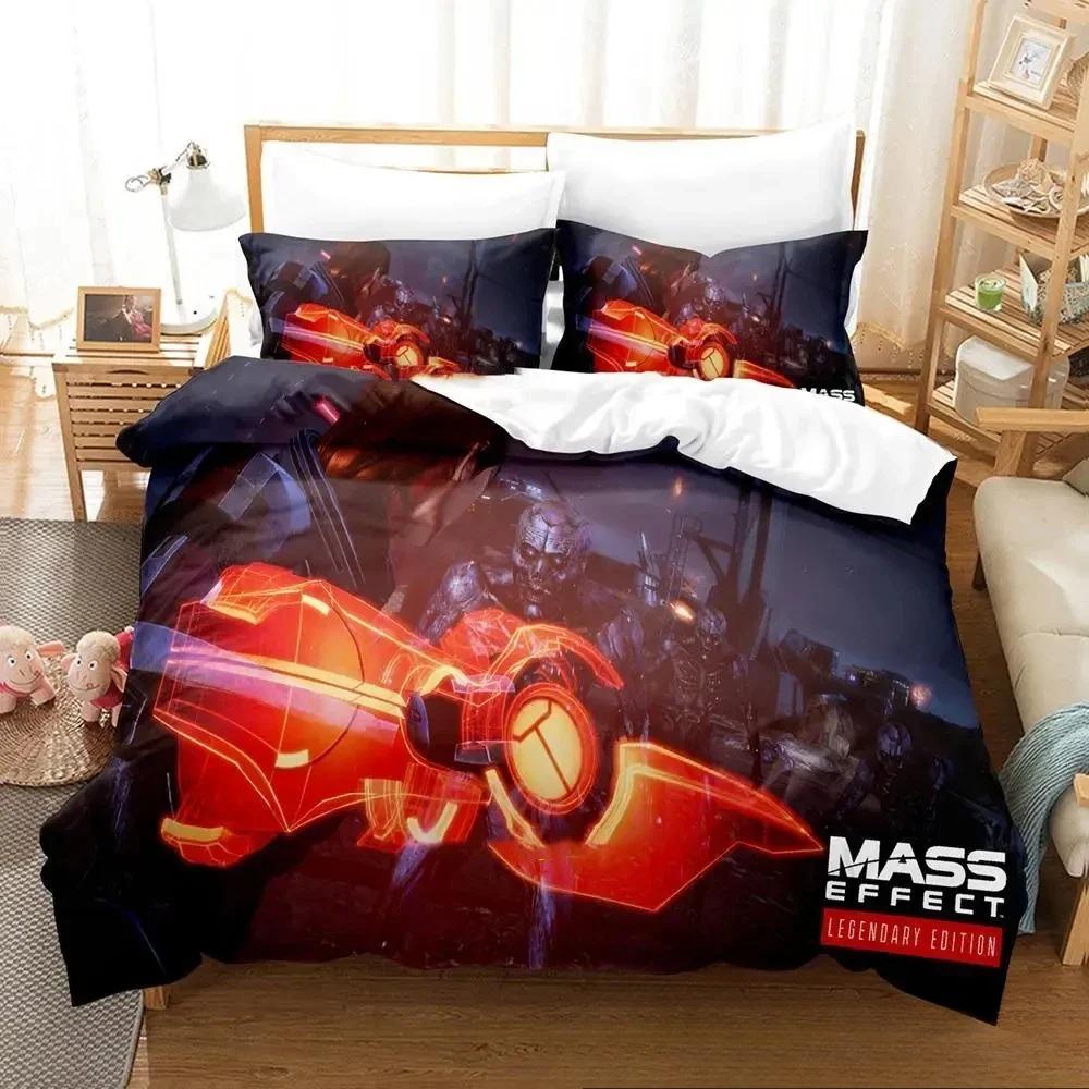 3D Print Game Mass Effec Bedding Set Boys Girls Twin Queen King Size Duvet Cover Pillowcase Bed boys Adult Home Textileextile