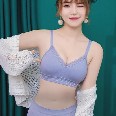 Teen Girls' Bras: No Underwire, Thin & Anti-Sagging, Fixed Cup Design for Junior High & High School Students.