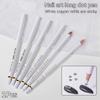 Nail  Picker Point Drill Pen White Crayon Bold Refill Self Adhesive Diy Nail Art Tool White Wax Pencil For Manicure