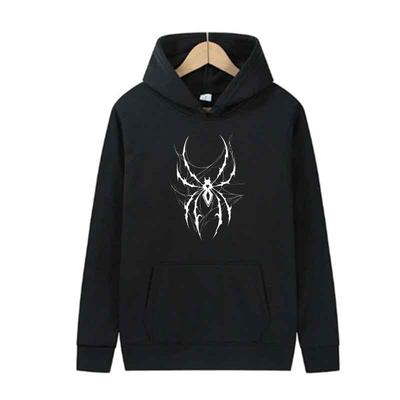 Originality Spider Print Men Women Top Spring Autumn Winter Casual Long Sleeves Hoodie Sweatshirts Street Trends Unisex Clothing