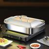 Sturdy Square Silver Food Tray Durable Stainless Steel Serving Platter Rust Proof Dishwasher Friendly Kitchen Tray