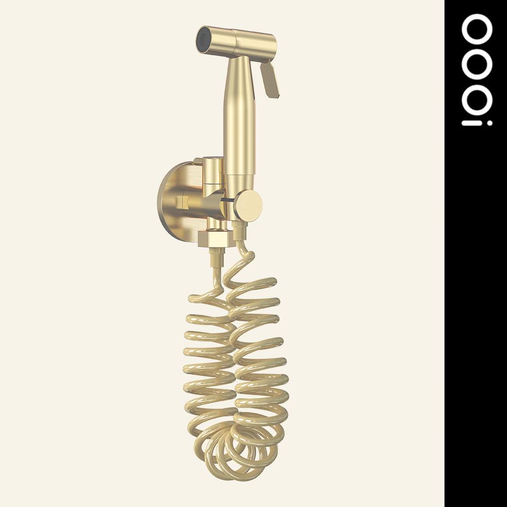 Luxury Bidet Faucets Hotel Shower Faucet Set Wall Mount Bathroom Handheld Bidet Sprayer Faucet Toilet Bidet Bidet Sprayer Set (as the picture,Stainless Steel)