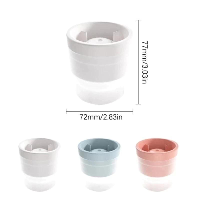 Ice Ball Mold Tray With Lid Leakproof Round Ice Cube Maker For Cocktail Drinks Home Bar Ice Hockey Ice Tray Ice Cube Mold