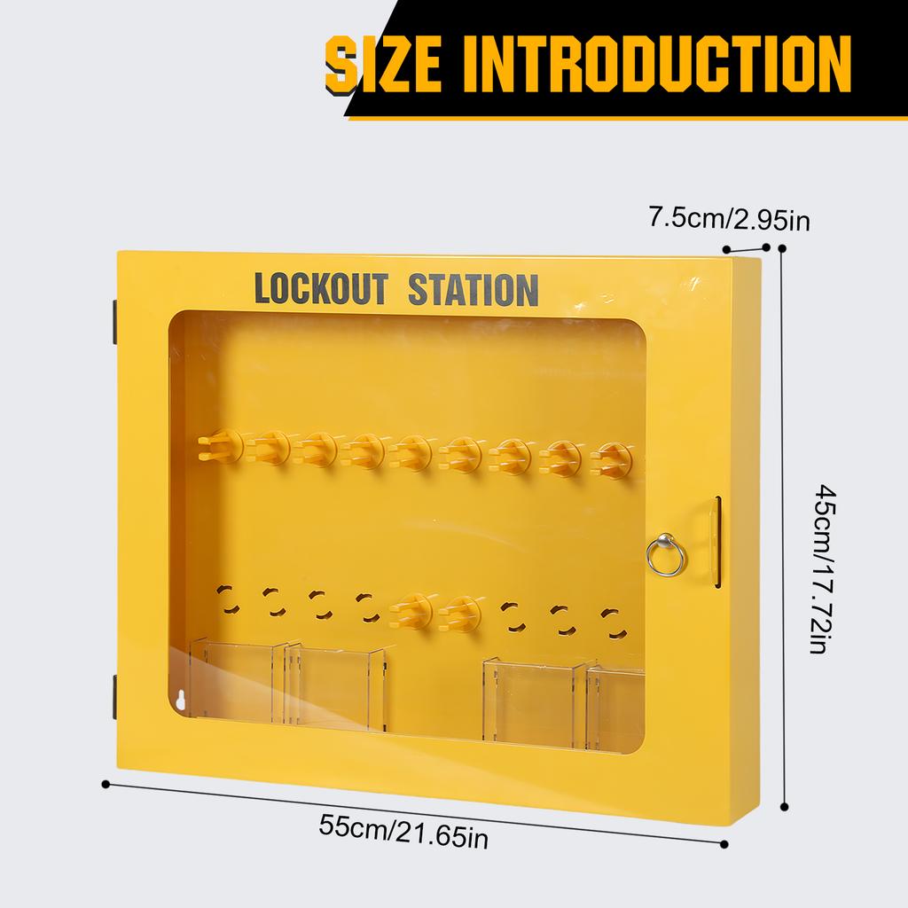 Lockout Tagout Kits with 20 Safety Padlocks 6 Hasps 60 Tags for Industrial Includes Padlocks Personal Lockout Station for Electr