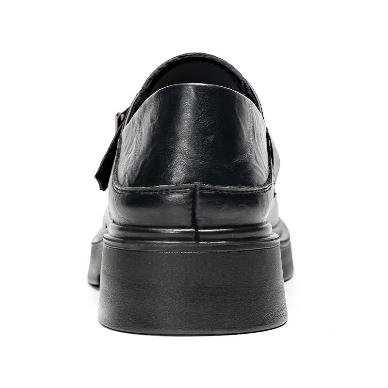 Warrior Versatile Commuter College Style JK Flats Student Casual Two-Way Loafers Kids Flats Black WXP(WZ)-3073