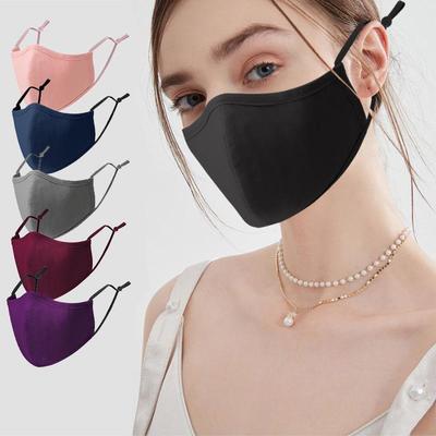 Men's 3-Layer Black Cotton Mask: Breathable, Dustproof, Thickened for Autumn/Winter Protection and Warmth.