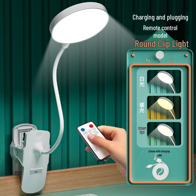 Multi-color Eye Protection Clip-on Desk Lamp with Touch Charging and Long Battery Life