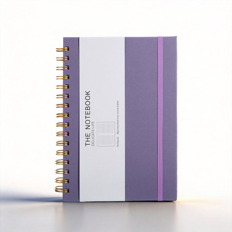 

A Spiral-bound Log Notebook With A Border, An A5-sized - Notebook, Suitable For Log Recording And Note-taking. One Size фіолетовий