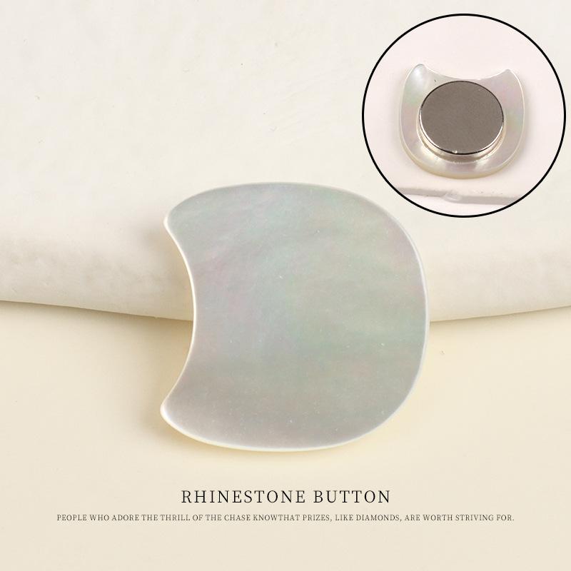 5pcs Shell Seam-Free Buckle Magnet Button Anti-Light Buckle Shirt Cardigan Fixed Clothes Neckline Decoration Mother And Child Magnetic Buckle