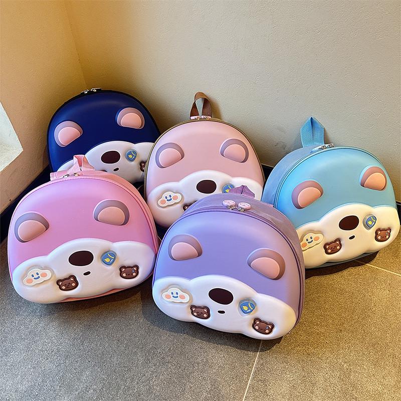 Cartoon Animal Bear Unisex Kids Fashion Oxford Eggshell Bag School Backpack